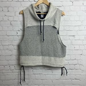 Free People Movement Wrap It Up Vest Funnel Neck Gray Black  M